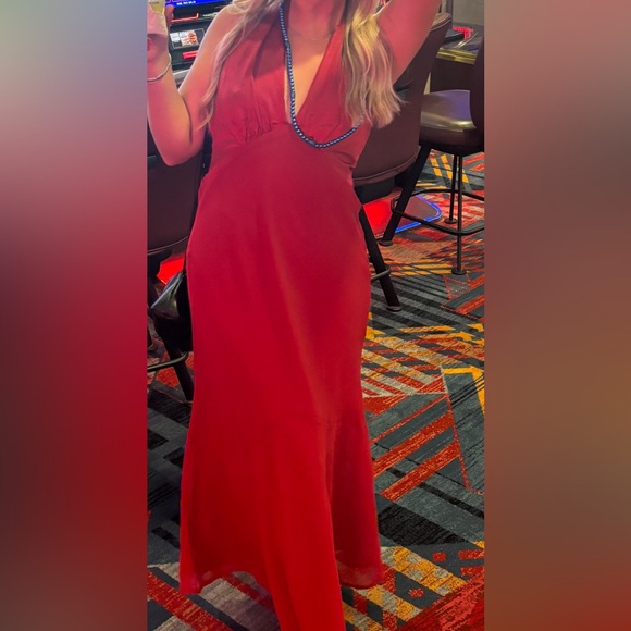 Hello Molly Allowing Luxury Halter Maxi Red Dress - Picture 3 of 3